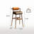 Retro Solid Wood Backrest Bar Stool-107971784