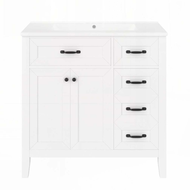 Meuble-lavabo 36 po avec lavabo, Blanc