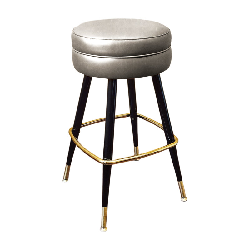 Signature Backless Swivel Bar Stool, Gray