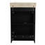 Meuble-lavabo autoportant de 58 cm (23 po). Design moderne et compact. Charnières de porte à fermeture douce. Espace de rangement suffisant. Couleur châtaigne noire. Meuble-lavabo facile à nettoyer, autoportant, châtaigne, portes, spacieux
