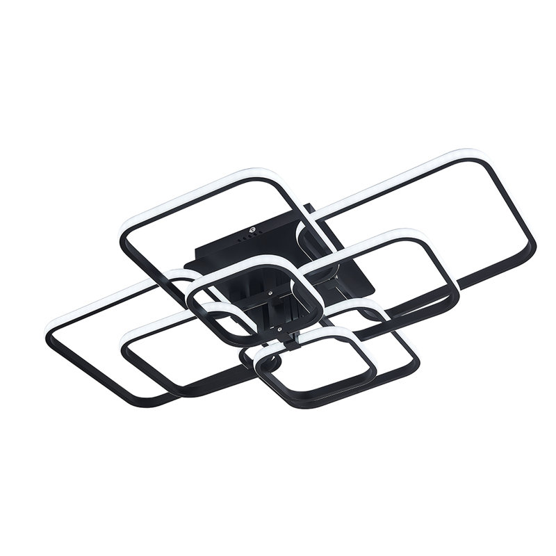 LED Semi Flush Mount, Black