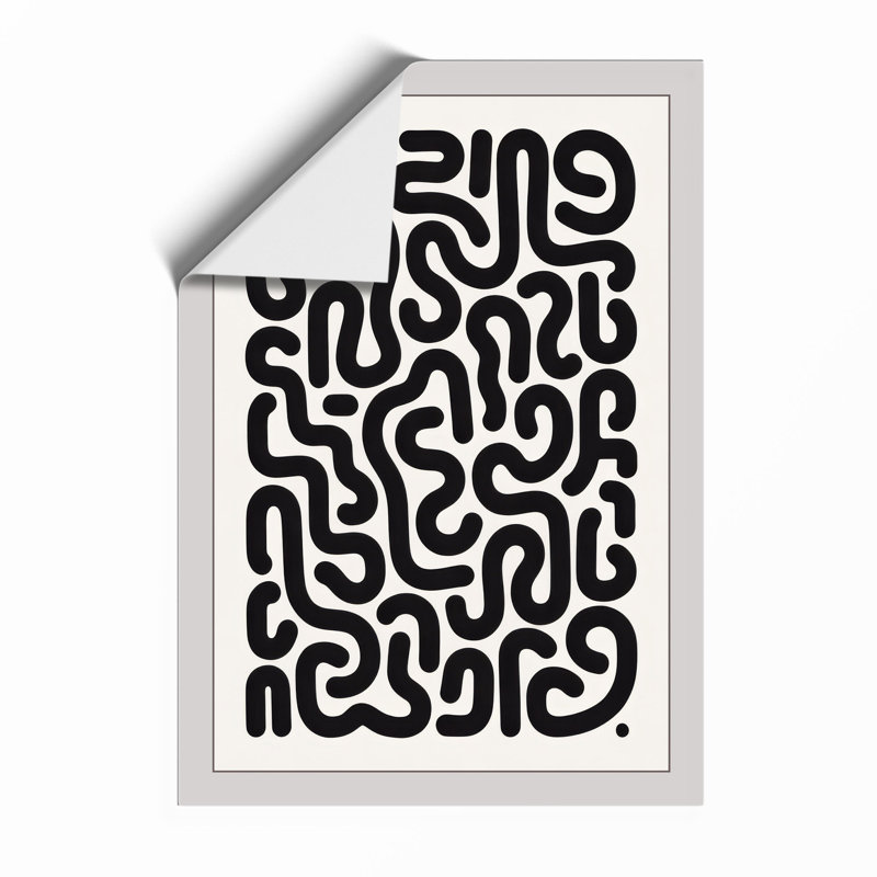 Flowing Forms Abstract - Framed Print, Unframed, A3 - 42.0 x 29.7 cm