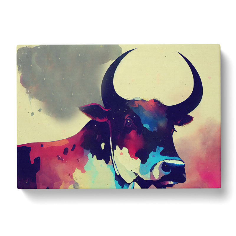 Cow Art Painting Vol.3 - Wrapped Canvas, 40cm H x 60cm W x 3cm D