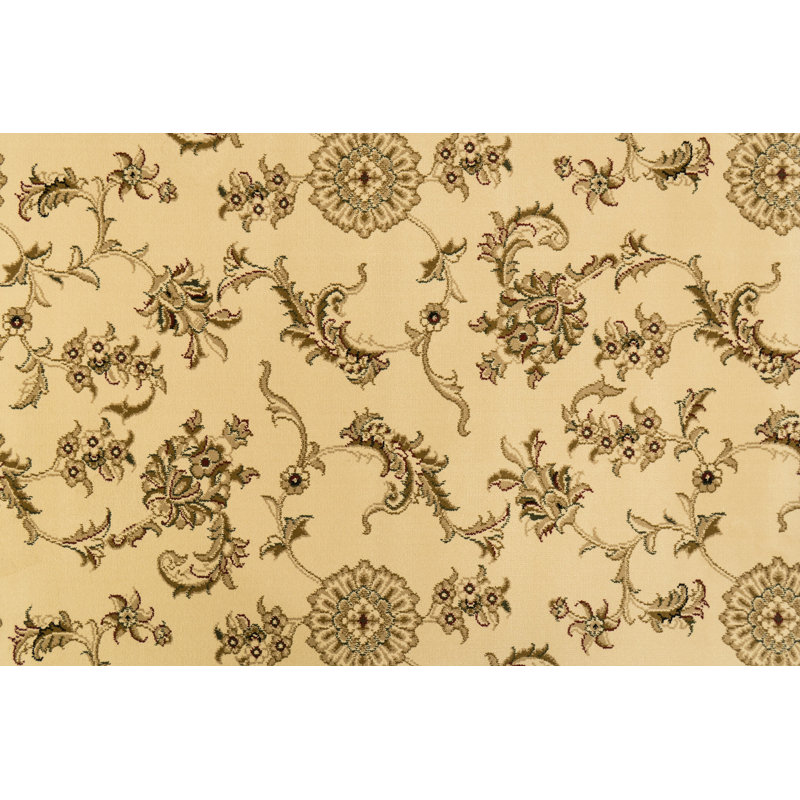 Tapis ivoire/noir Atterbury, Rectangle 6 pi 7 po x 9 pi 6 po