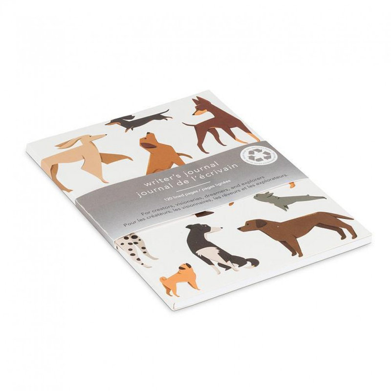 Cahier ligné assorti de chiens