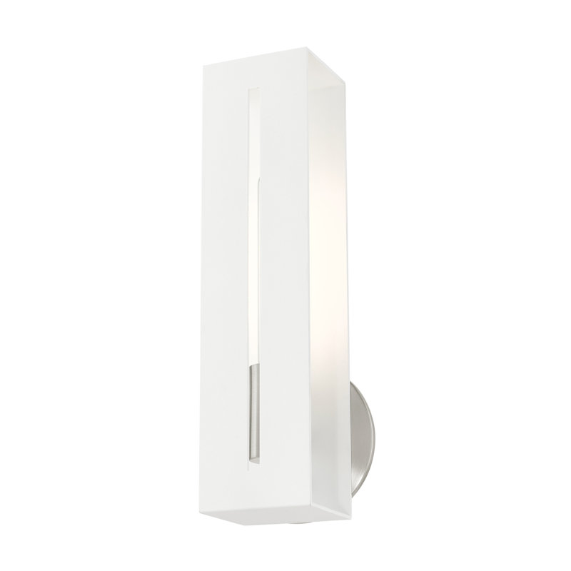 Columbus Armed Sconce, Textured White