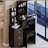 29.2" Small Size Left Bedside Cabinet Vanity Table + Cushioned Stool, Large Sliding, Touch Control, Tri-color Switching, Brightness Adjust LED Mirror, High Capacity Storage, Suitable for Small Space-1411982504