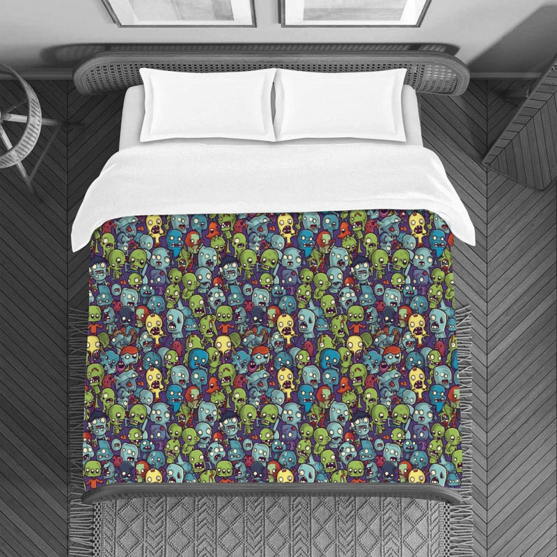 Scary Zombie Duvet Cover, Queen Duvet Cover