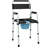 Adjustable Height Bedside Commode Chair for Seniors, Adults, Handicap, Raised Toilet Seat with Arm