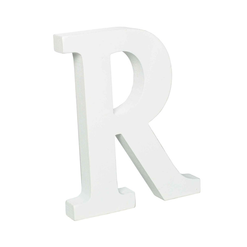 Bloc de lettres en bois, R