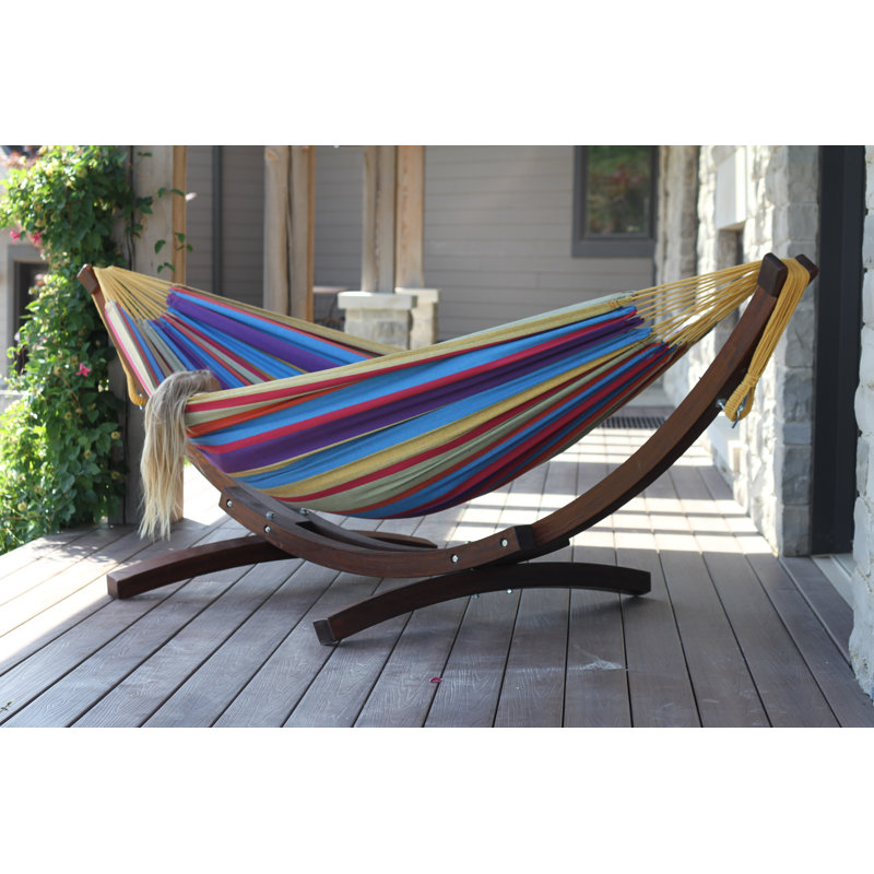 Natalia Double Hammock with Stand, Tropical