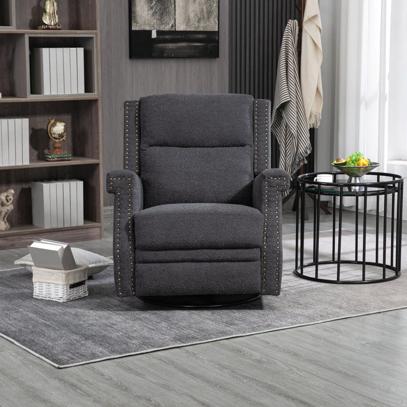 Chaise de loisir pivotante à 360 degrés, Noir