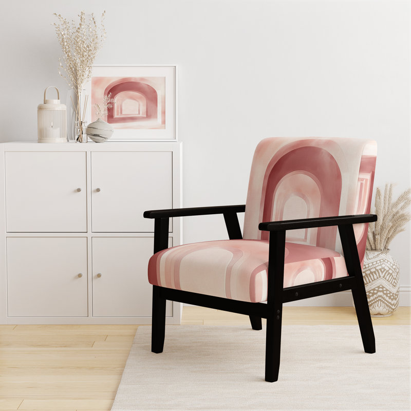 Upholstered Accent Chair, Accoudoirs carrés noirs