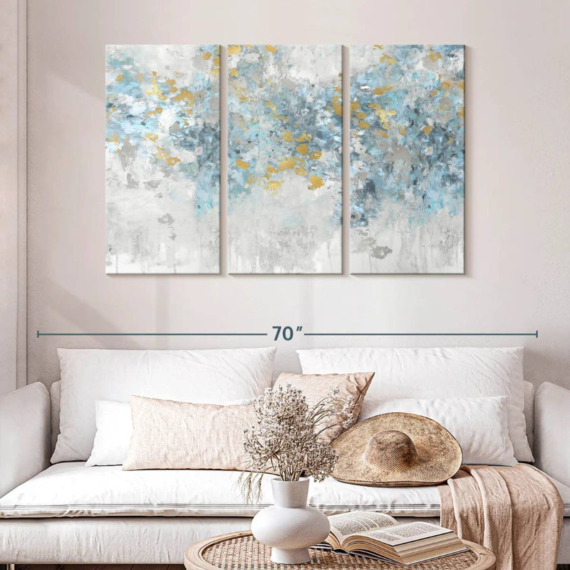 Avery Charmed Aqua, 32" H x 50" W