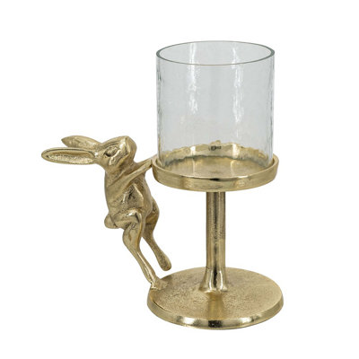Porte-bougie 7,9 x 4 pi avec abat-jour ouragan en verre transparent