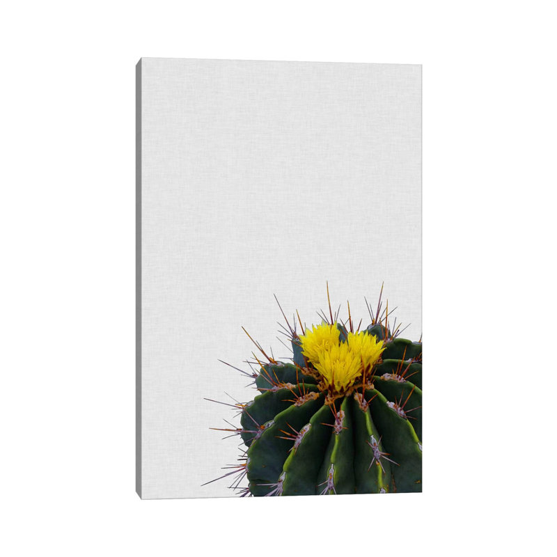 Cactus Flower 1 Piece Wrapped Canvas Painting, 66.04 cm H x 45.72 cm W x 3.175 cm D