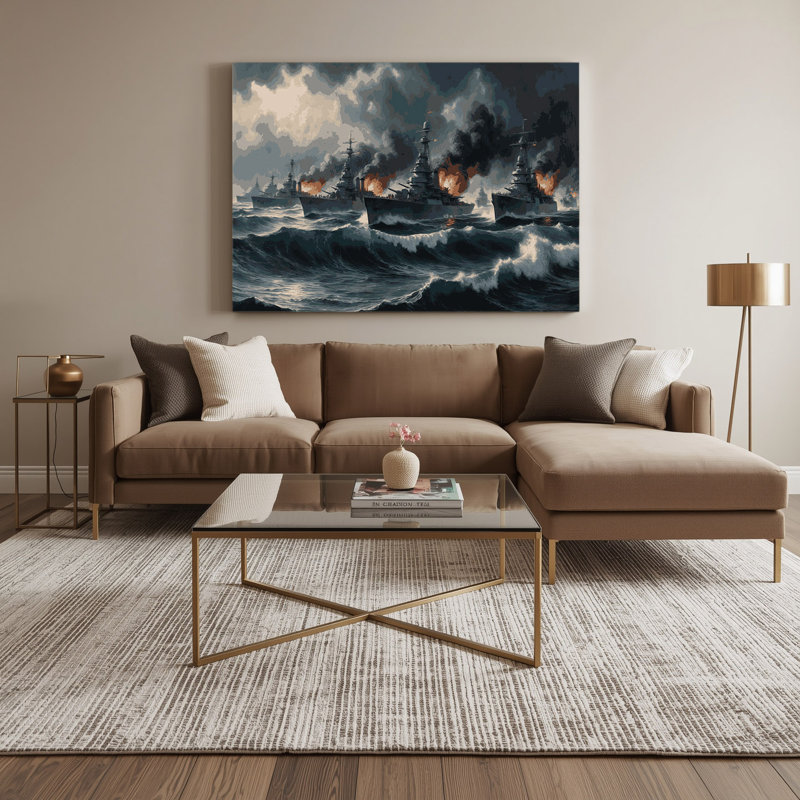 Art mural sur toile bleu, H 20 po x l 24 po