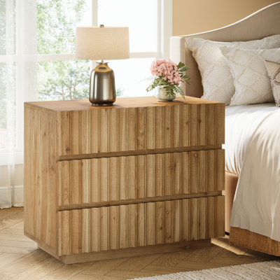 Oversized Solid Wood Nightstand