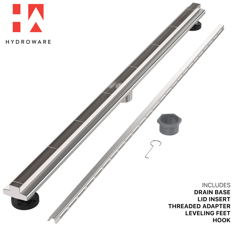 48" Modern Linear Shower Drain – 1" Slim Slot Design