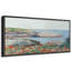 Coastal Beach Seaside Coastal Landscape with Blooming Flowers Antique Retro Fine Art Art, impression encadrée colorée-95016661-111565968