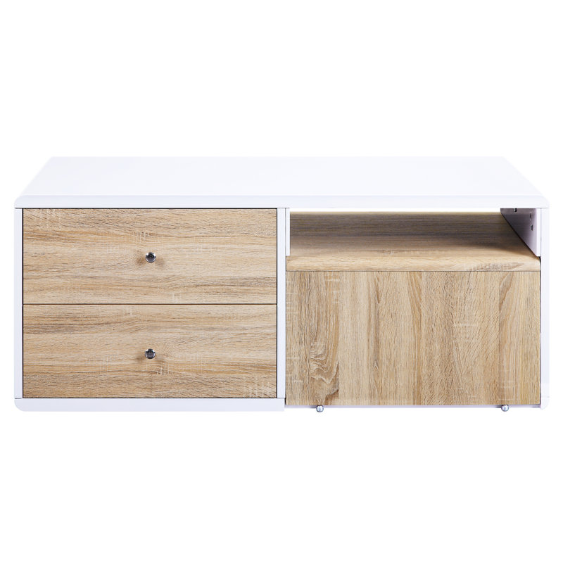 Rectangular Coffee Table With Pull-Out Table, Living Room Table