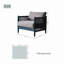 Chaise longue de patio en aluminium avec coussins Nord