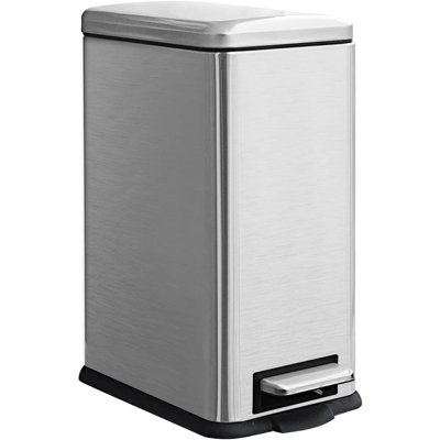 Stainless Steel Step On Kitchen Trash Can - 17L