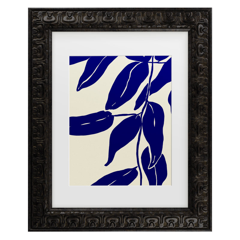 Art encadré par feuilles de bolognaise bolognaise, H 23,5 po x l 19,5 po