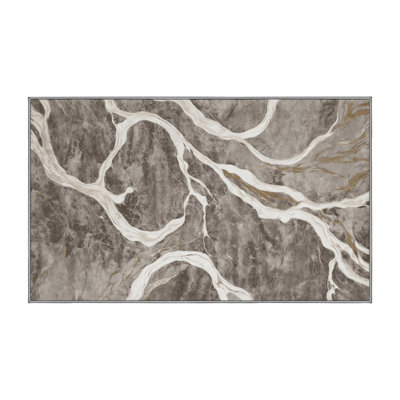 Machine Washable Gray Area Rug
