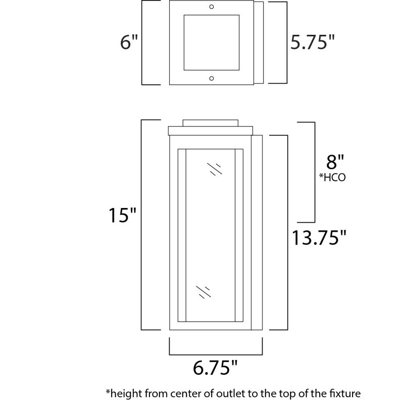 Ardisj Wall Light, 15" H x 6" W x 6.75" D