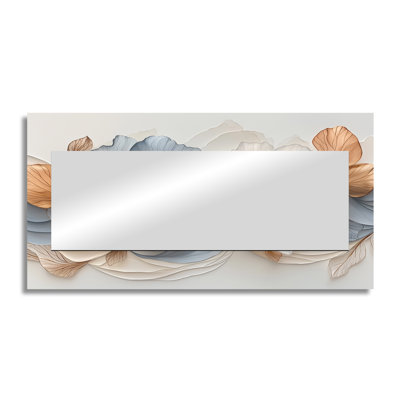 Hibiscus Velvet Horizon Rider - Floral Decorative Mirror Wall Art - Printed On Metal
