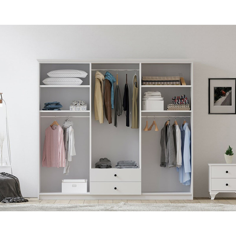 Anky 6 Door Manufactured Wood Wardrobe