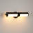 Modern 2-Light Matte Black LED Wall Sconce with Rotatable Acrylic Tube Shades