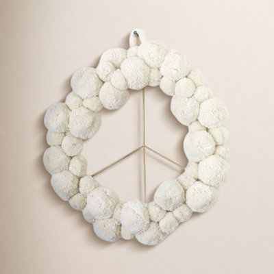 Handcrafted Dried Cotton 15'' Wreath