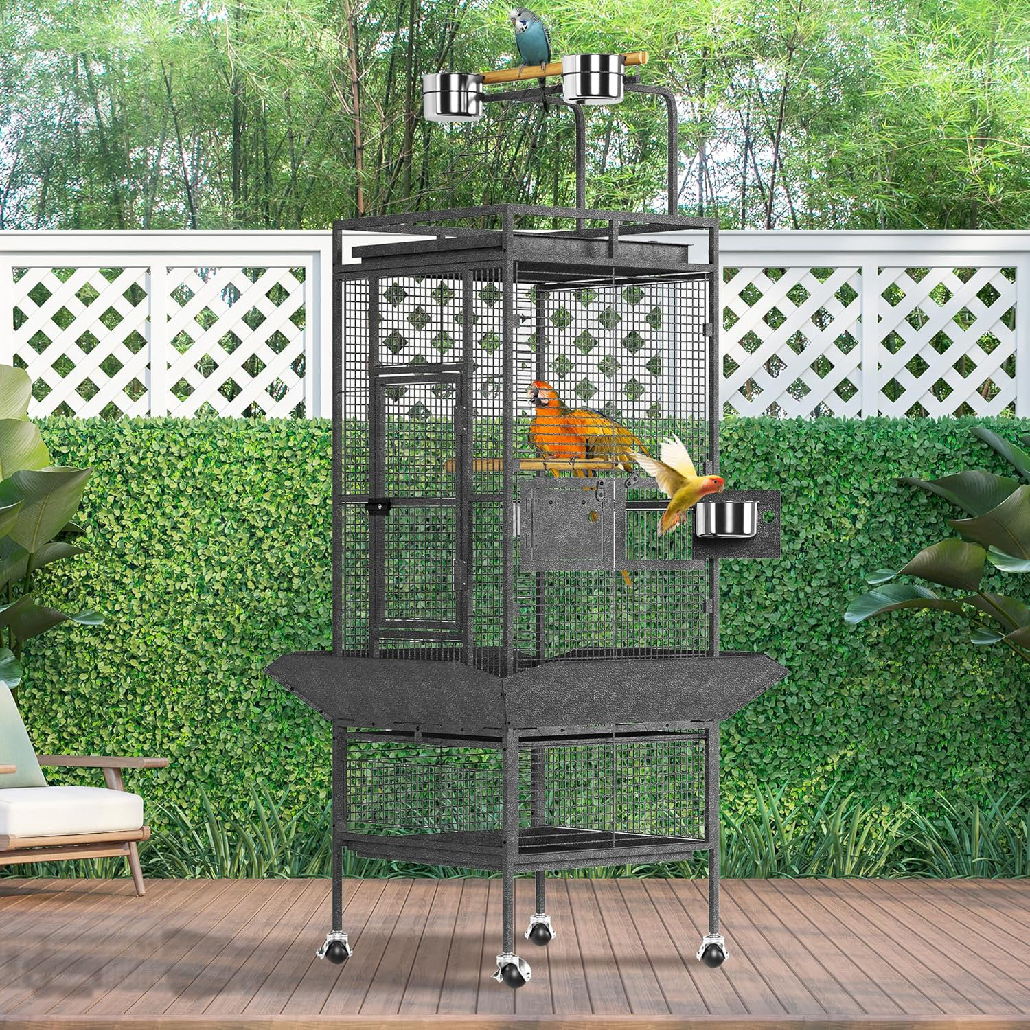 Curated visual reference: Gallery Detail: Archie Oscar 41 Inch Extra Large Bird Cage With Rolling