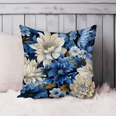 Floral Blue Peonies Flowers IV Classic