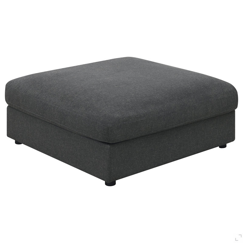 Repose-pieds rembourré gris anthracite, Gris anthracite