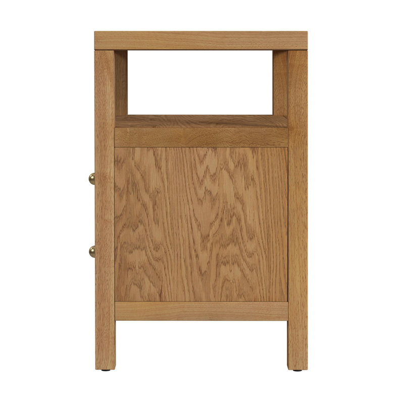Nora 2-Drawer Nightstand, Natural