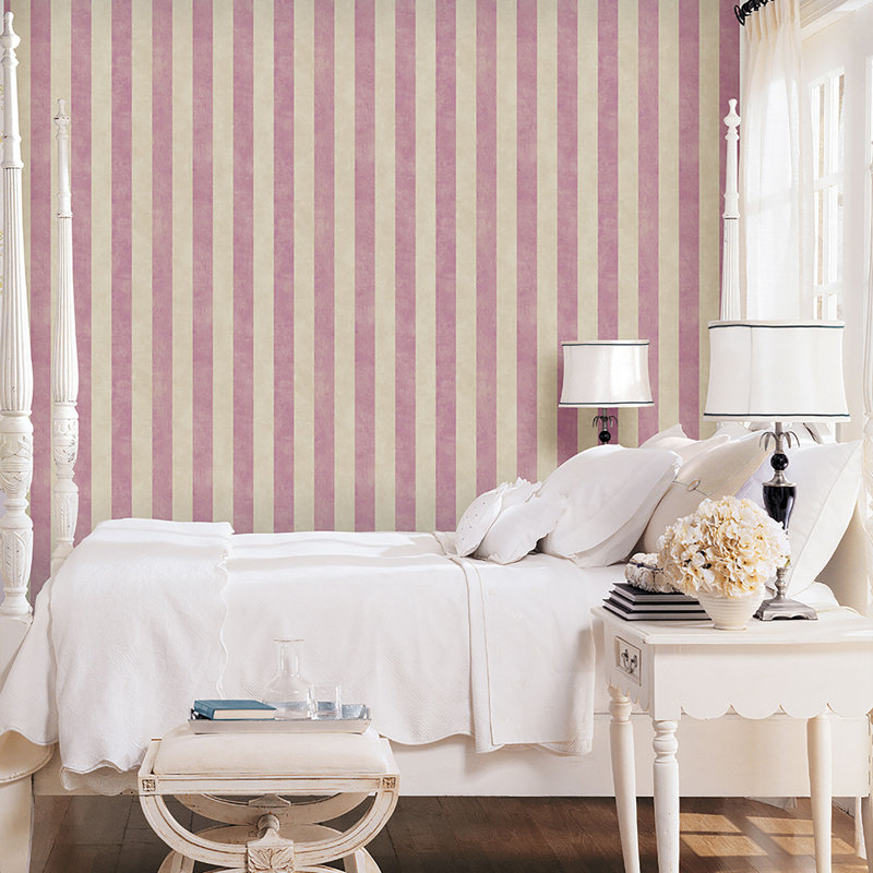 Dristy 10m x 52.8cm Matte Wallpaper Roll, Pink/Beige