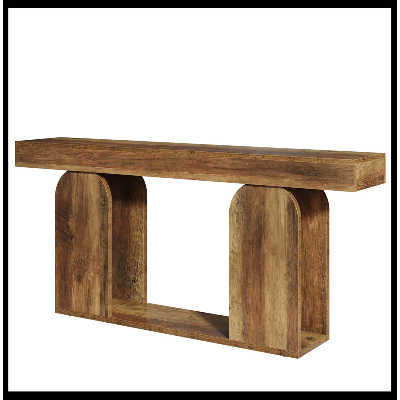 70.9" Console Table, Rustic Sofa Table Hallway Table, Rustic Brown