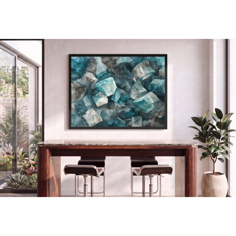 Teal Formation, 40" H x 30" W