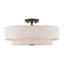 Ashaud Fabric Semi Flush Mount