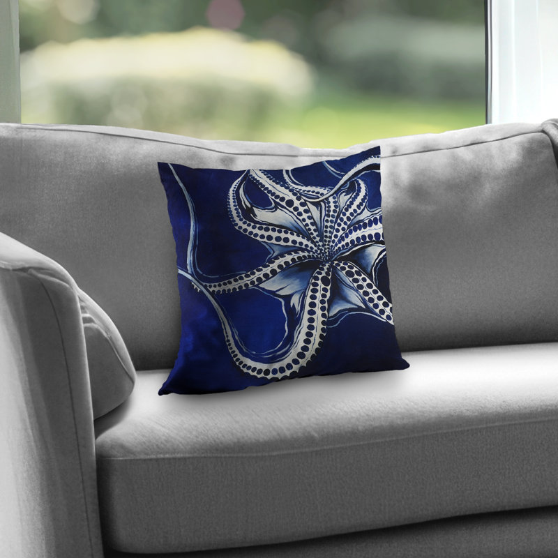 Dancing Octopus - Sea Animals Poly Twill Throw for – Throw Pillow Cover Only, Double-Sided Print, Insert Not Included