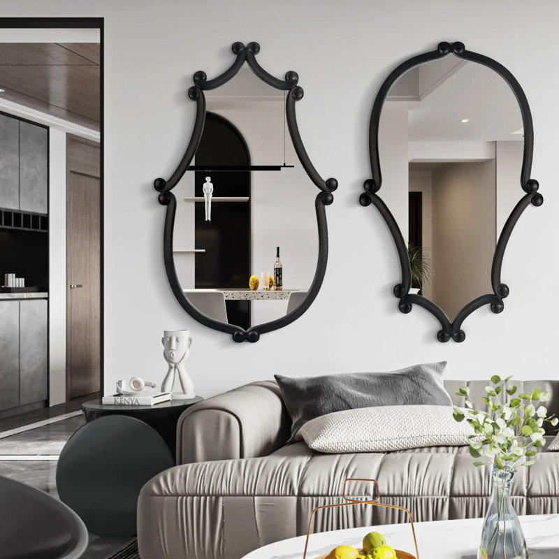 Solid Wood Wall Mirror(set Of 2), 31" H x 19" W