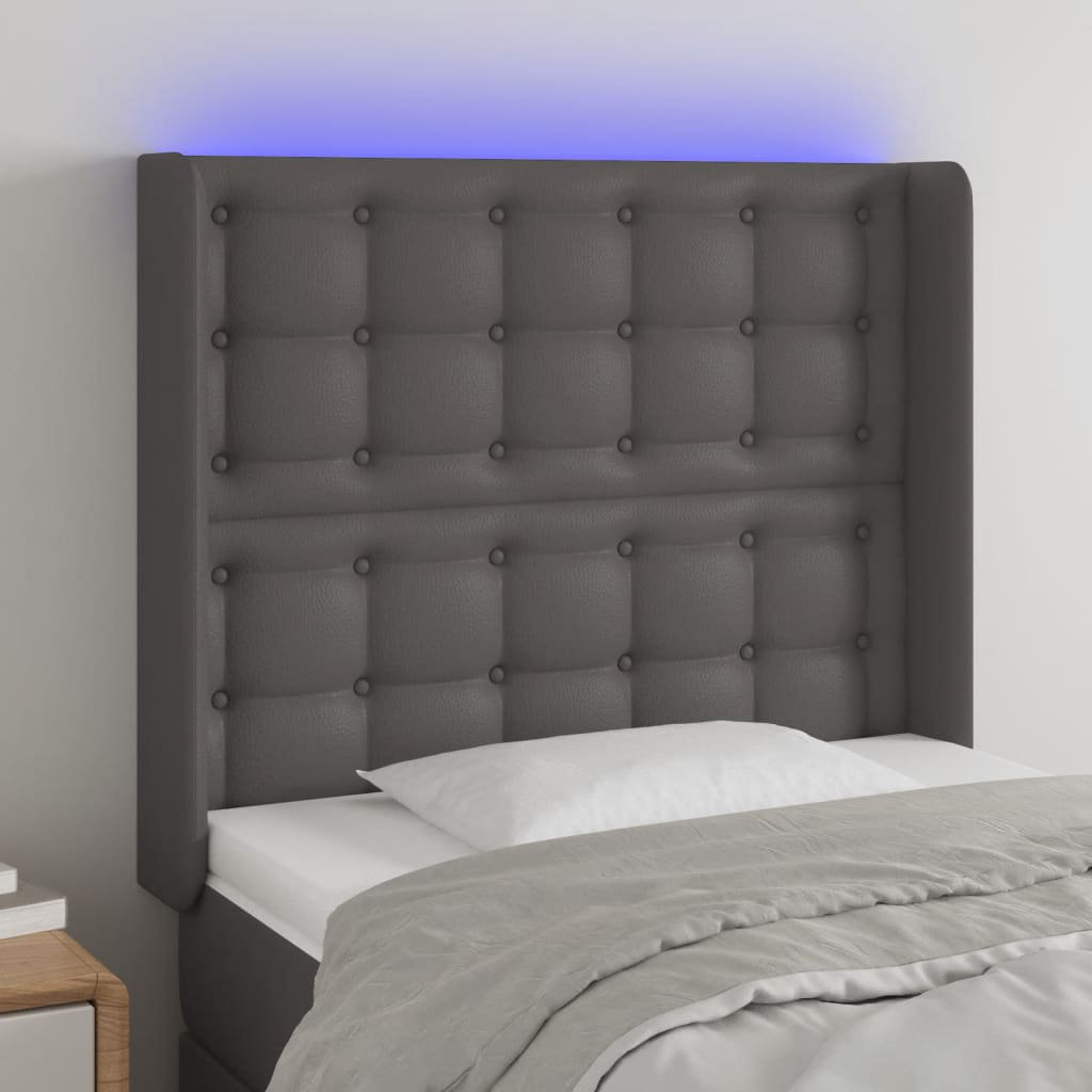 LED headboard 16 x 118/128cm imitation leather
