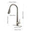Robinet de cuisine nickel brossé rétractable-126370916