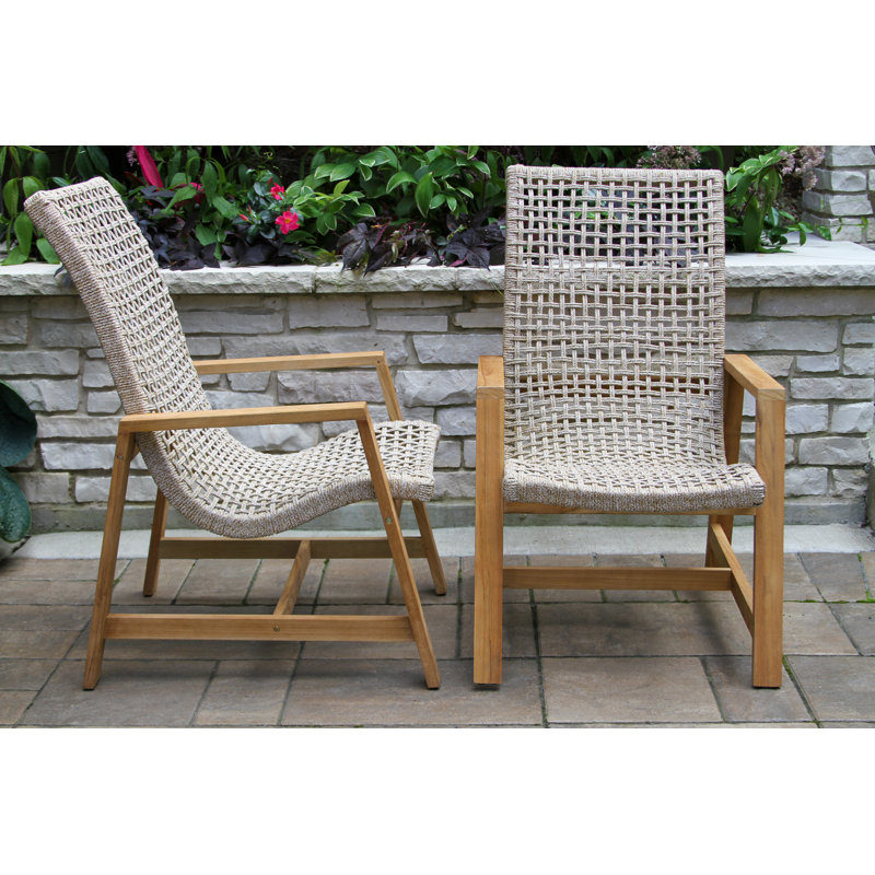 Chaise de patio en teck Demetri