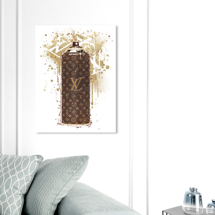 Fashion And Glam Glam Spray Gold Lifestyle On Canvas Print