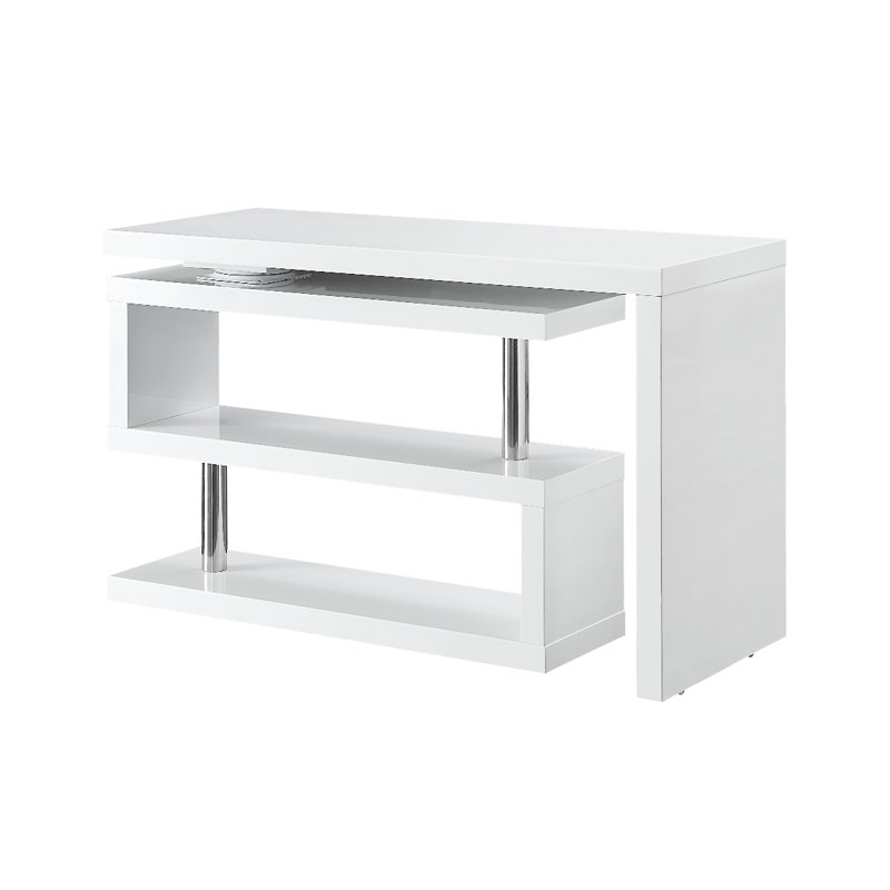 Bureau en L Catori, H 30 po x l 55 po x P 48 po, Ivoire