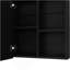 Armoire à pharmacie Morenci avec miroir inclus et 1 porte, noir-1125616249